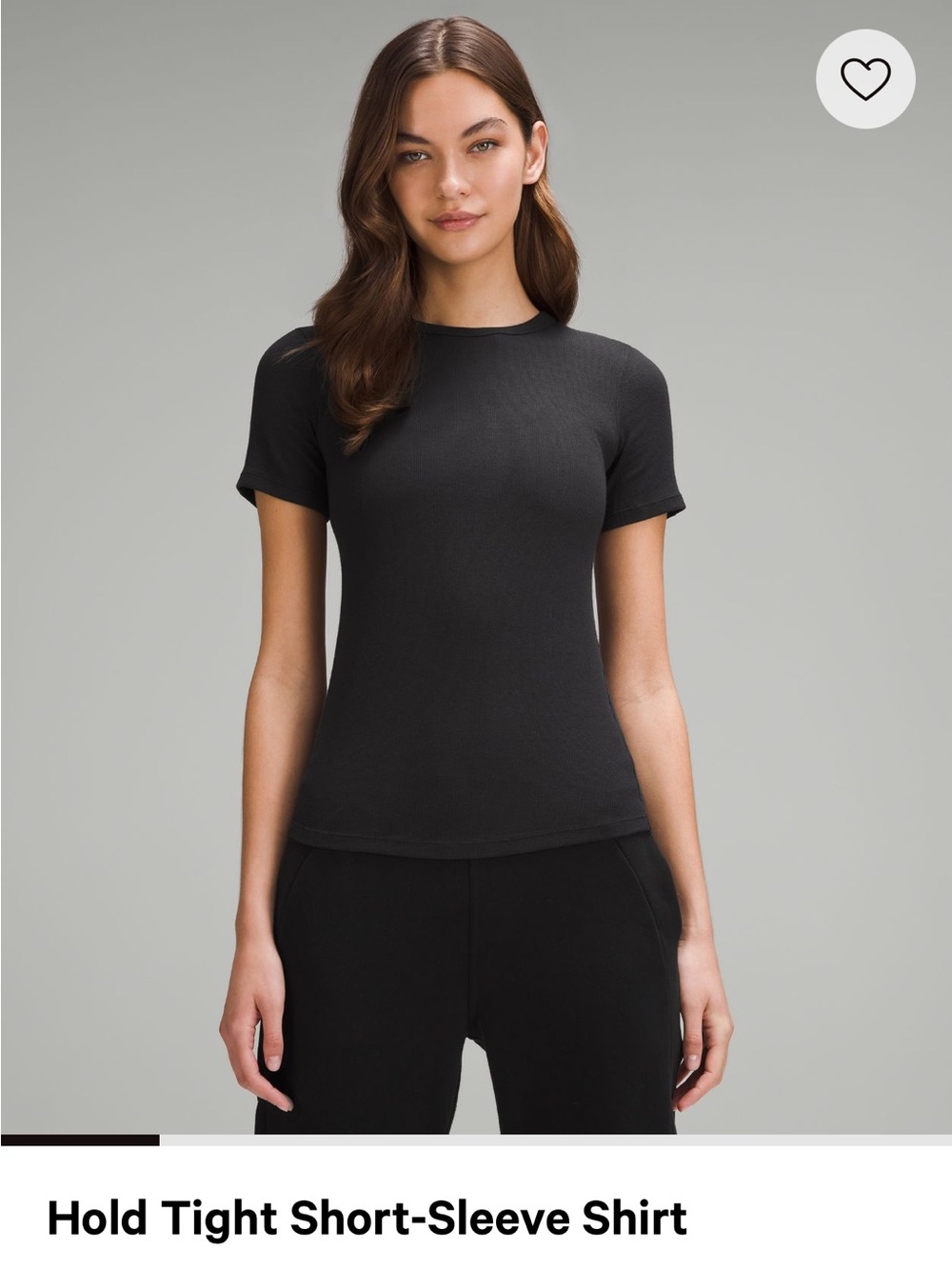 lululemon athletica Black Short-Sleeve Crew Tee